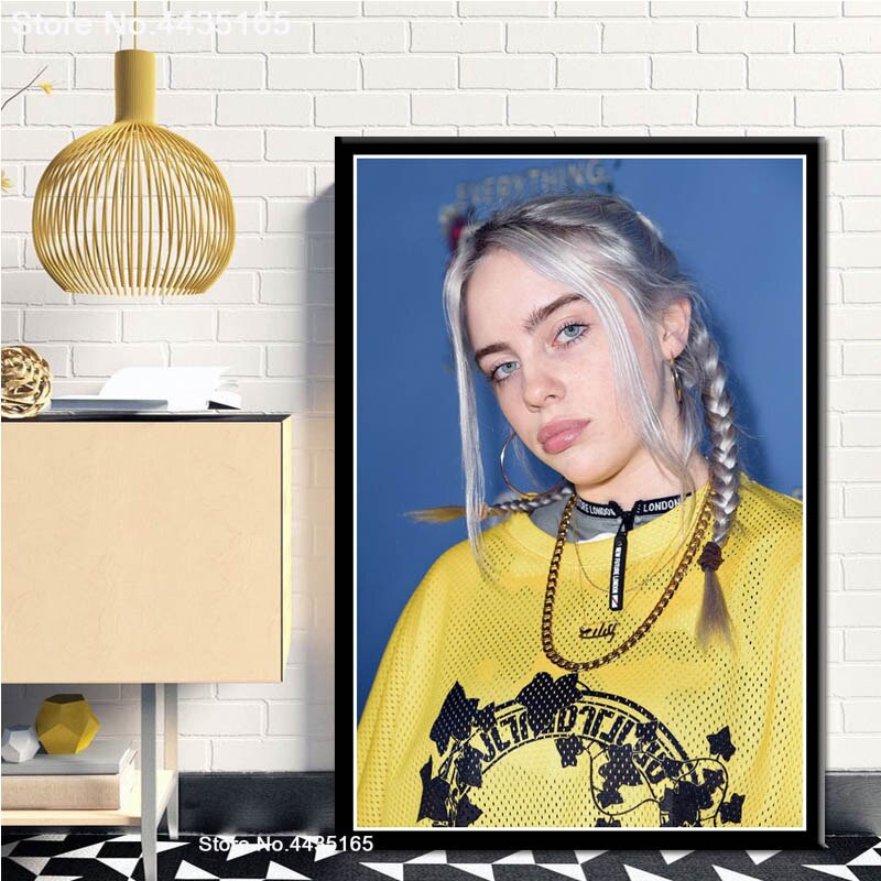 Billie Eilish Plakat Piosenkarka Gwiazda Plakaty I Druki Wall Art Obraz