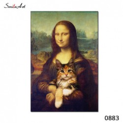 Mona Lisa i kot płótno...