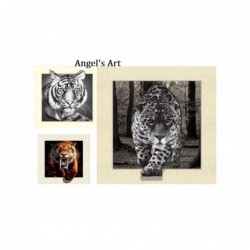 3D zwierząt tygrys wilk...