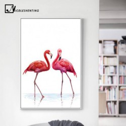 Akwarela Flamingo plakaty i...