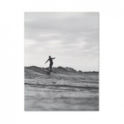 Czarno-biały Surf Print...