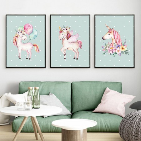 Nordic Unicorn Wall Art...