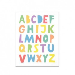 Tęcza Abc alfabet plakat...