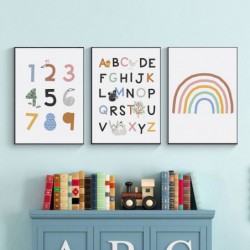 ABC plakat alfabet numer...