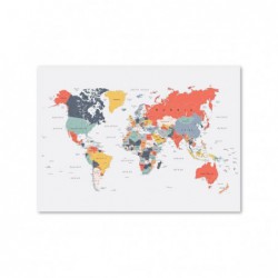Plakat z mapą świata drukuj...