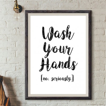 Umyj ręce obraz z nadrukiem...