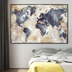 Vintage mapa świata obraz...