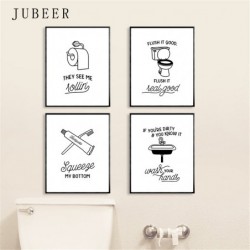 Śmieszne wc plakat łazienka...