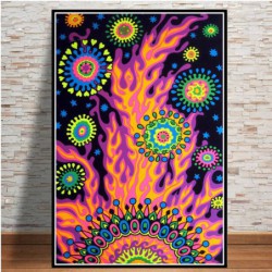 Abstrakcyjne Obrazy Blacklight Art Psychodeliczny Trippy Plakaty Nowoczesne Plotno Scienne Zdjecia Scienny Do Salonu Home Decor