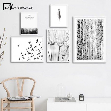 Natura zimowy las plakat...
