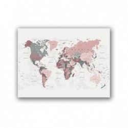 Mapa świata druk na płótnie...