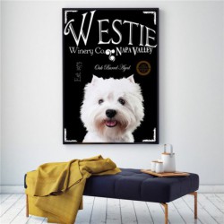 Westie czarny pies Art...