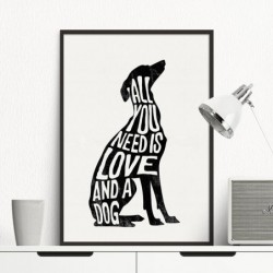 Pies minimalistyczny plakat...
