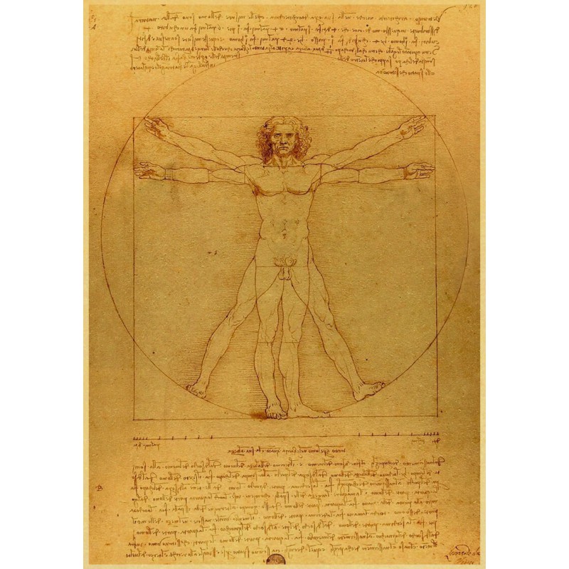 plakat człowiek witruwiański