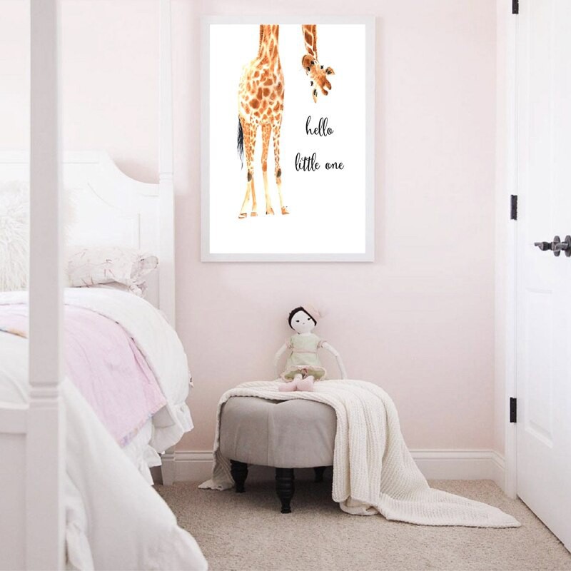 obrazek z żyrafą do pokoju dziecięcego