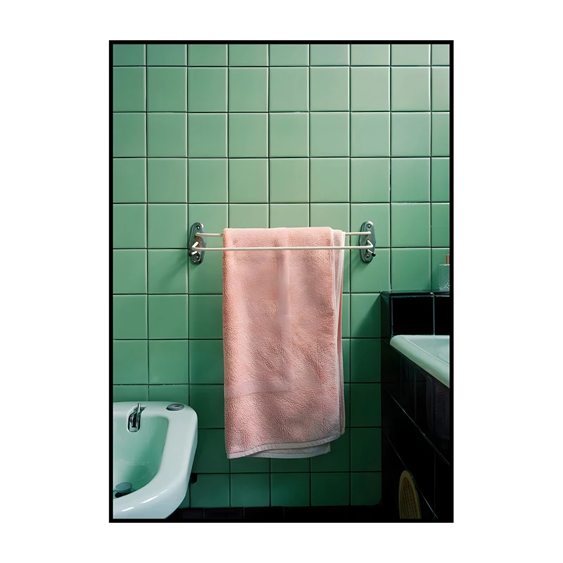 Abstrakcyjny plakat z krajobrazem w stylu motelu Wzór 1