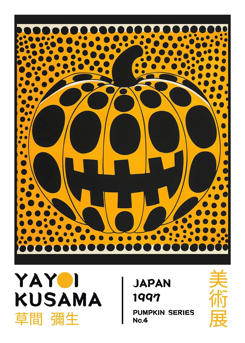 Abstrakcyjny plakat w stylu Yayoi Kusama Nn 17