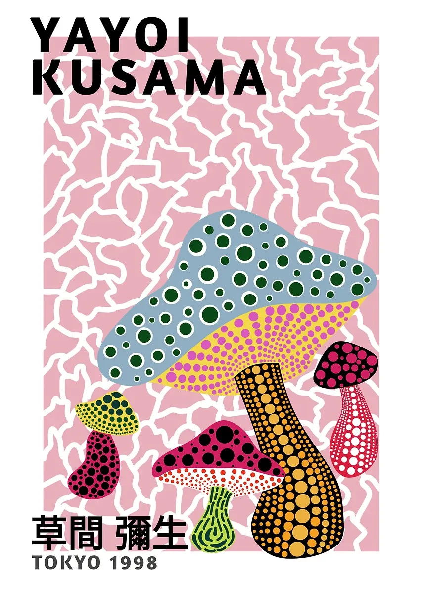 Abstrakcyjny plakat w stylu Yayoi Kusama Nn 20