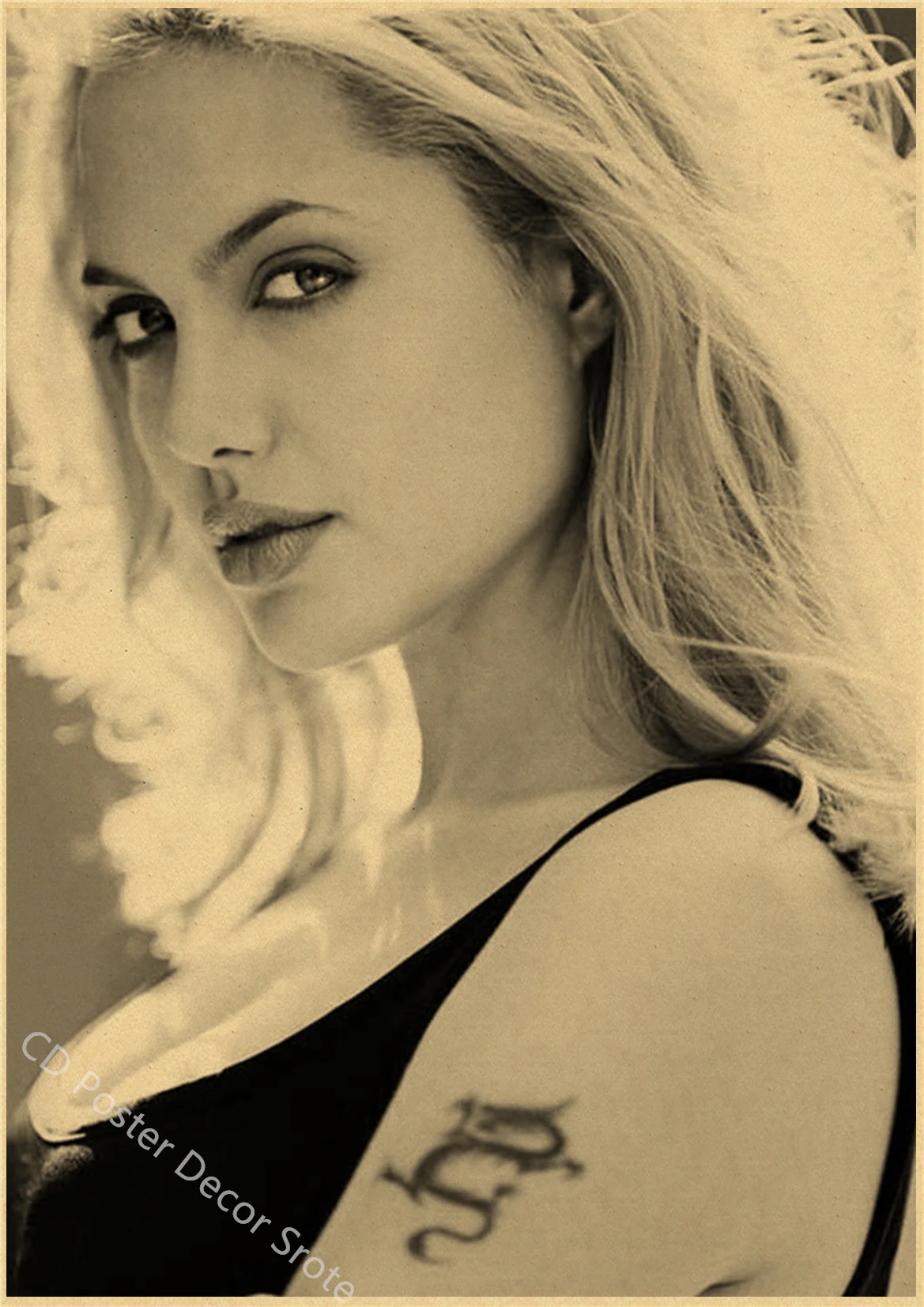 Angelina Jolie - plakat vintage Wzór 8