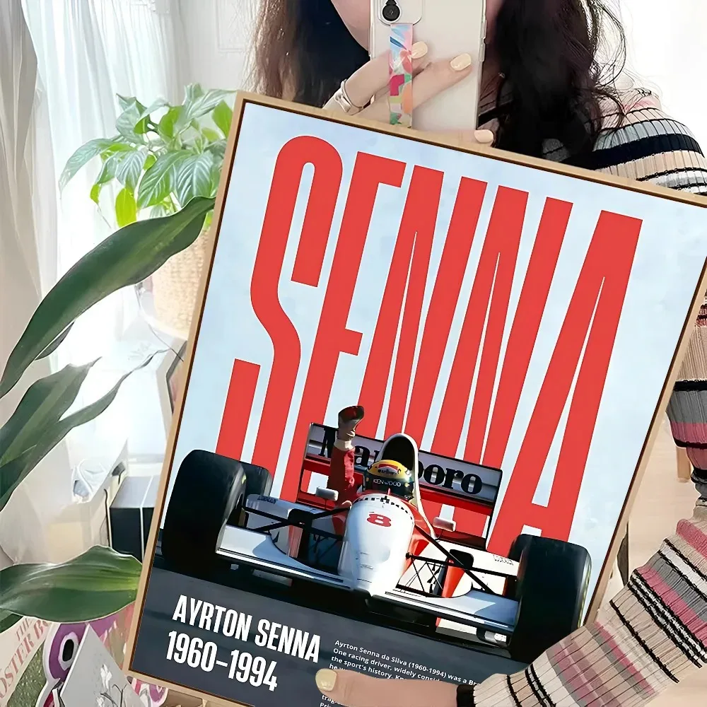 Ayrton Senna – plakat F1 na płótnie Wzór 9