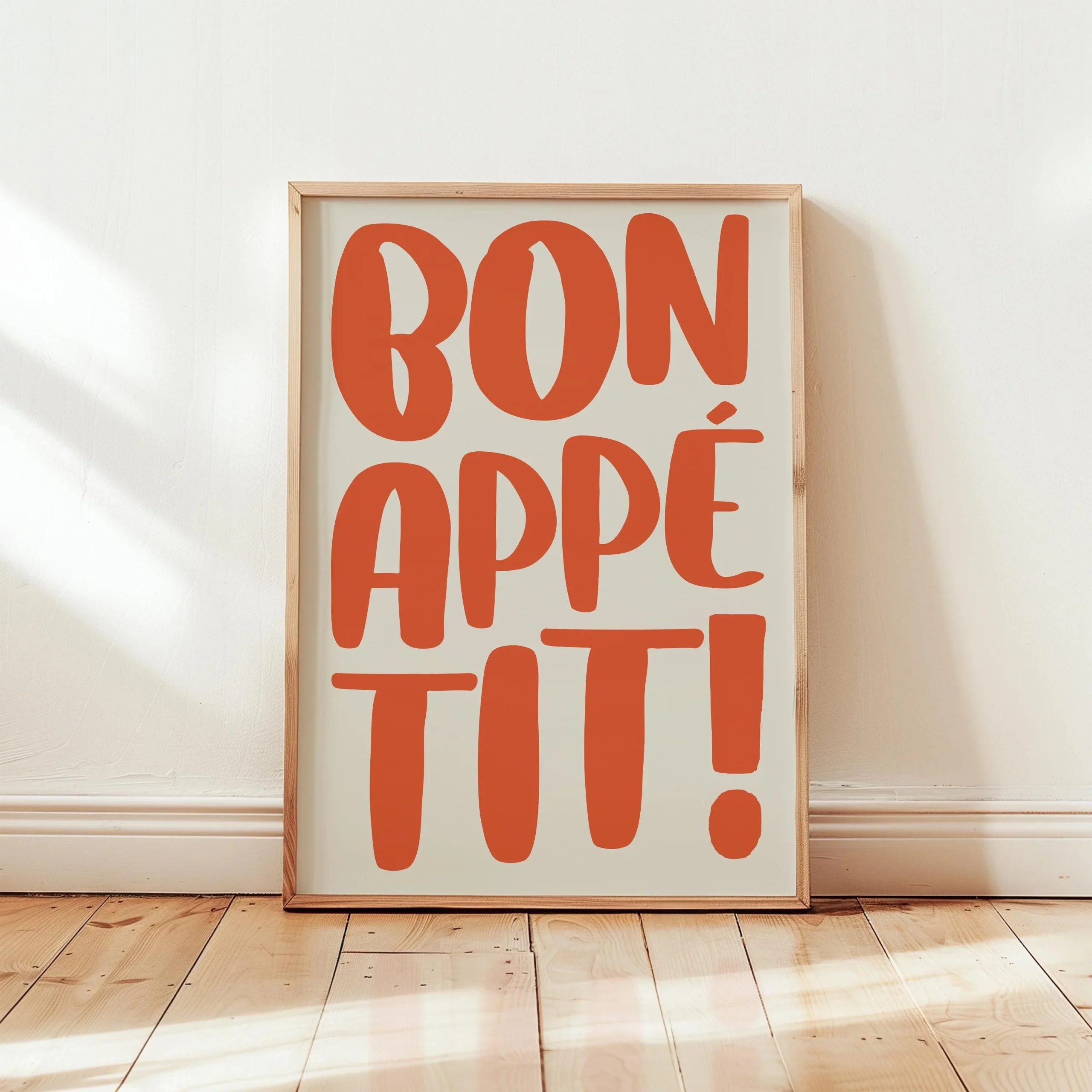 Bon Appetit - żółty plakat do kuchni z napisem Ct 92 5