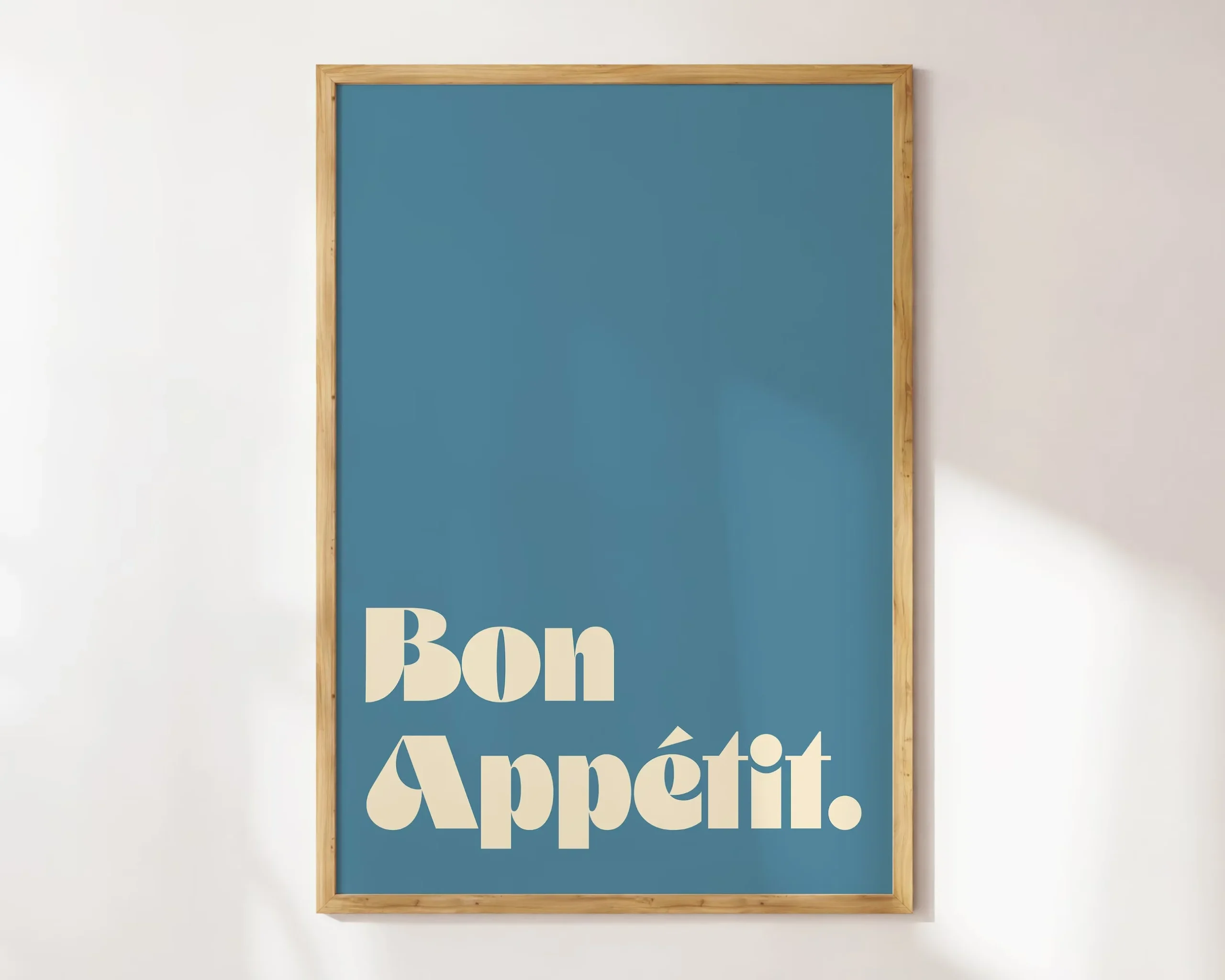 Bon Appetit - żółty plakat do kuchni z napisem Ct 92 8