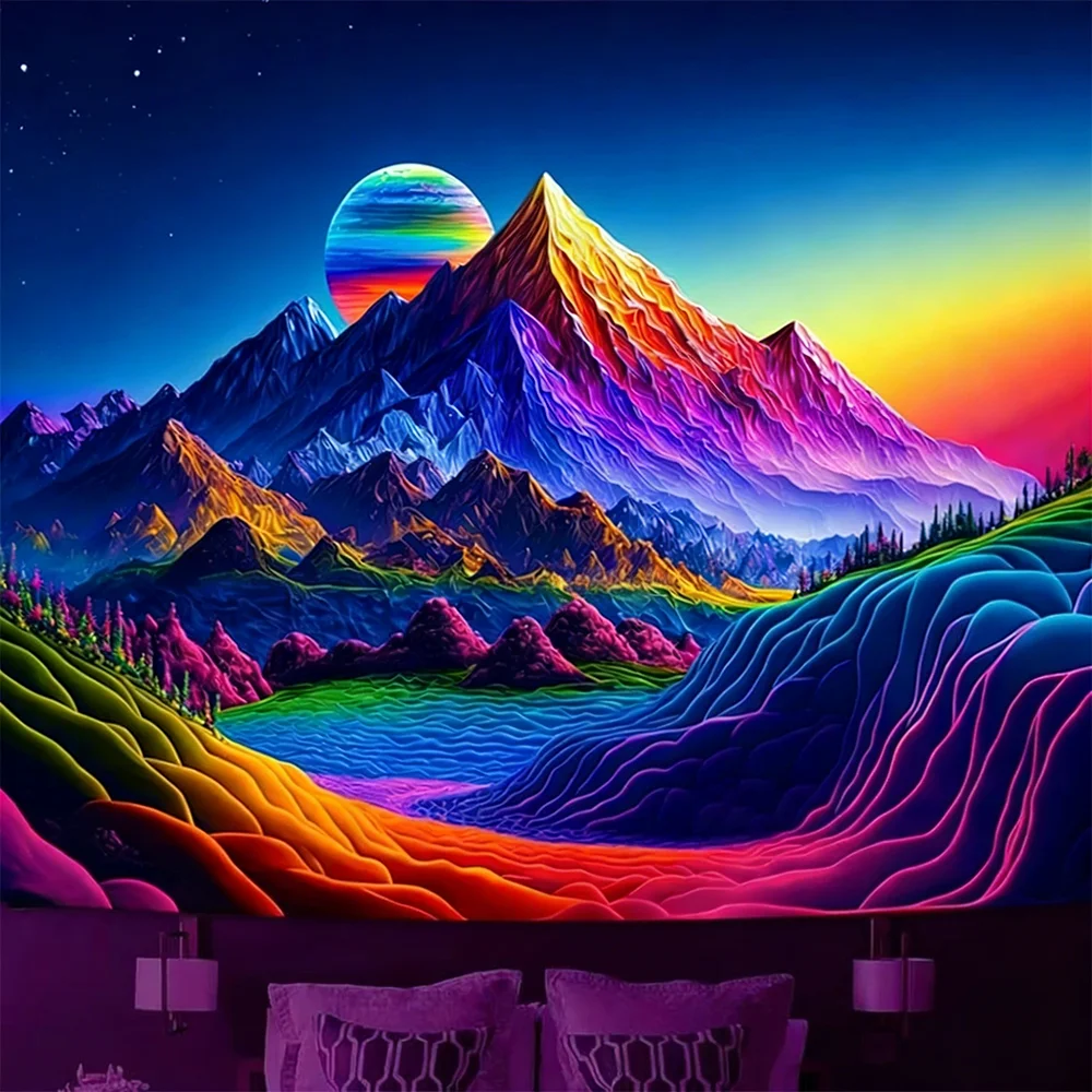 Gobelin fantasy świecący w ciemności UV Wzór 1