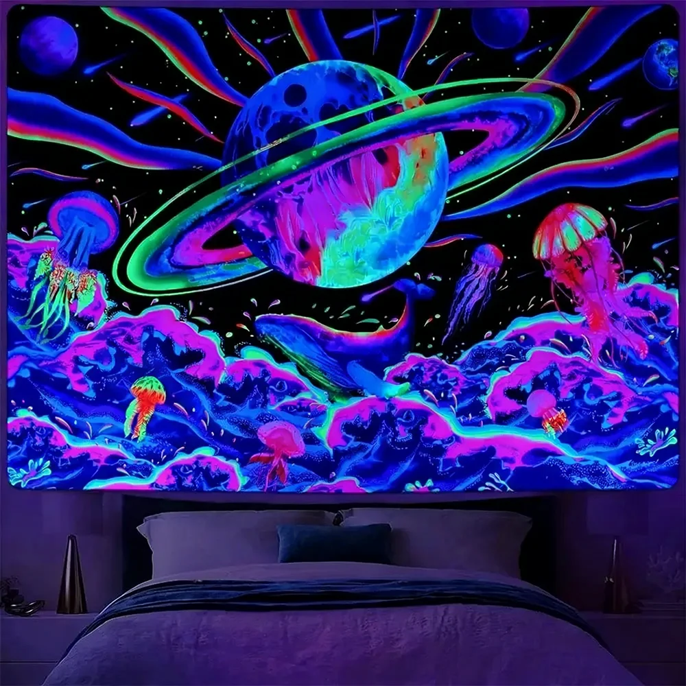 Gobelin fantasy świecący w ciemności UV Wzór 2