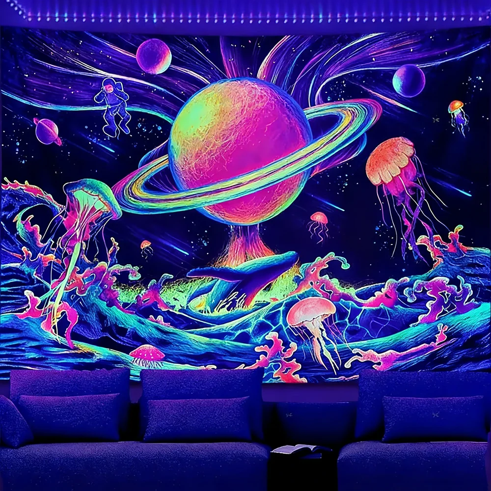 Gobelin fantasy świecący w ciemności UV Wzór 3