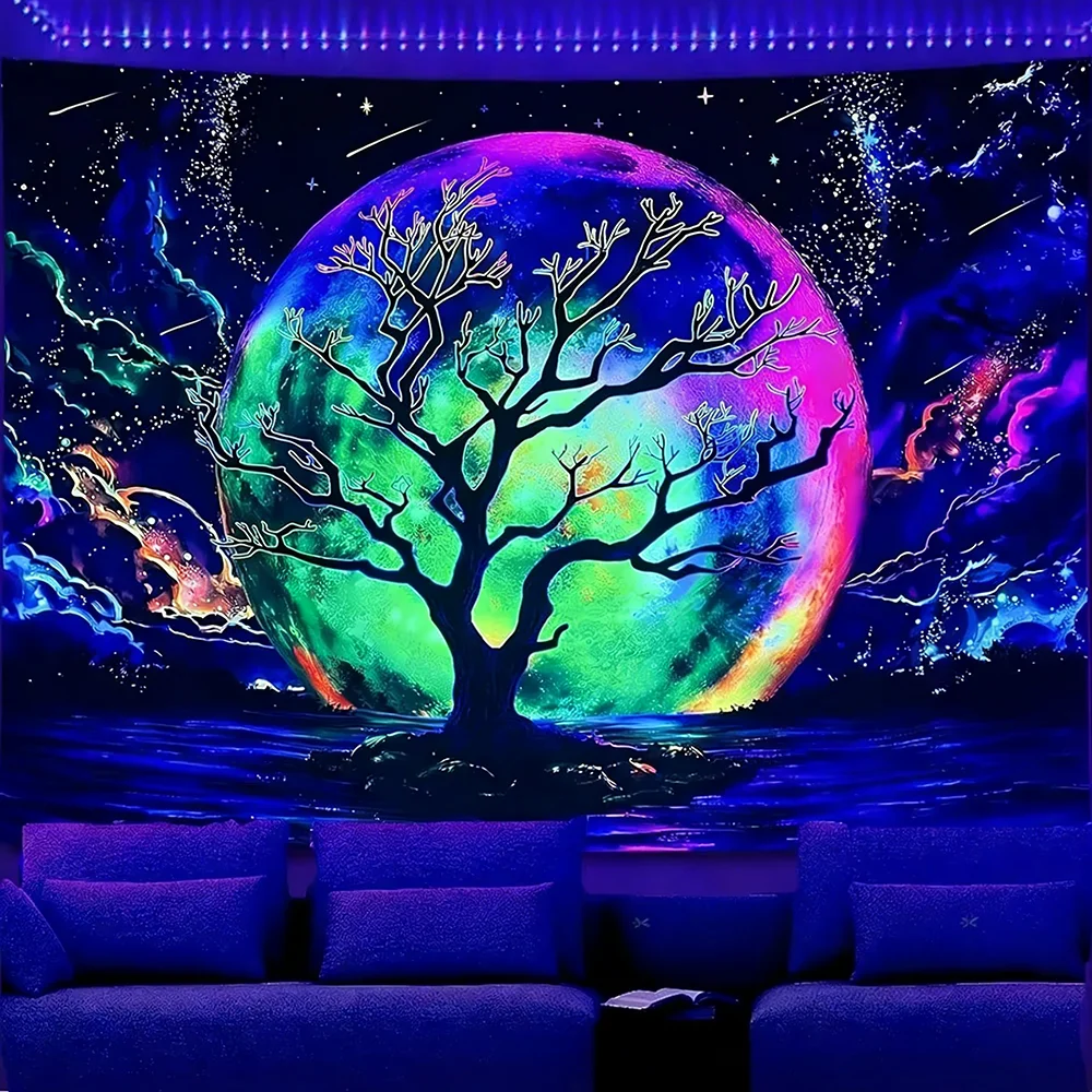 Gobelin fantasy świecący w ciemności UV Wzór 4