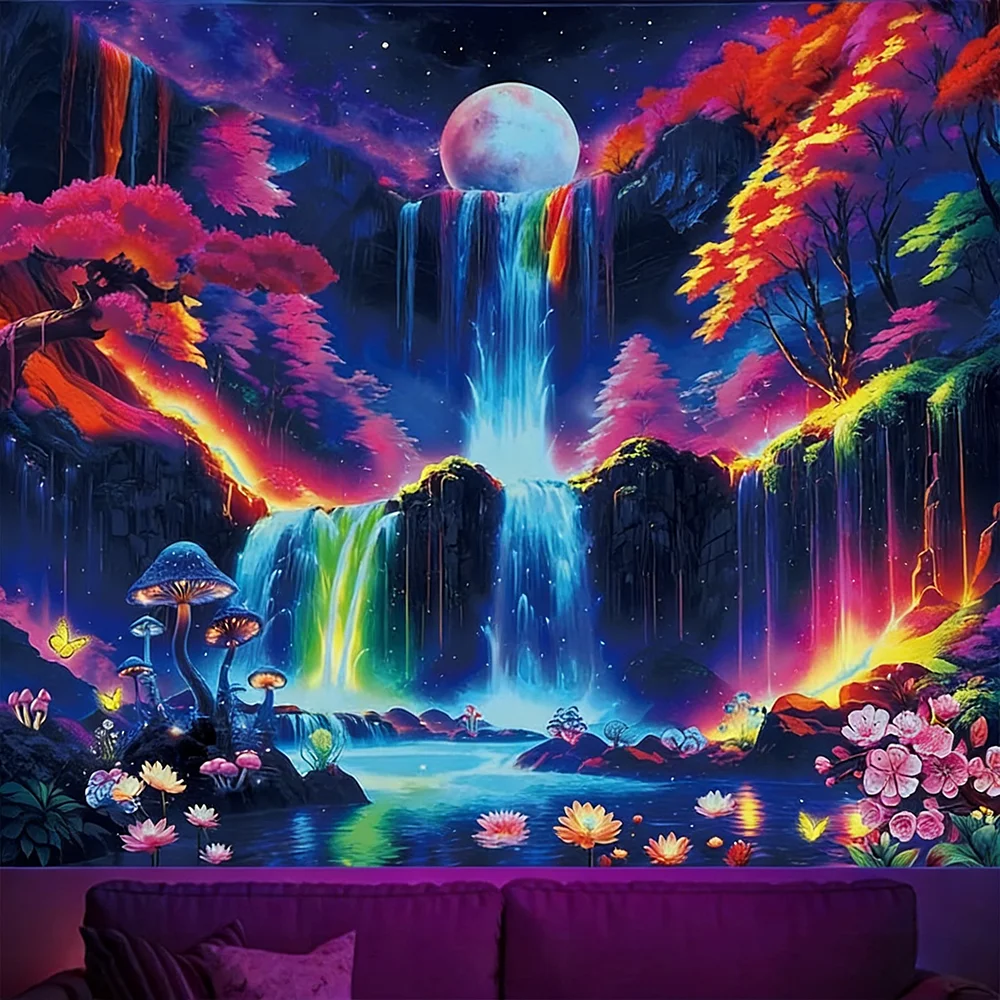 Gobelin fantasy świecący w ciemności UV Wzór 8