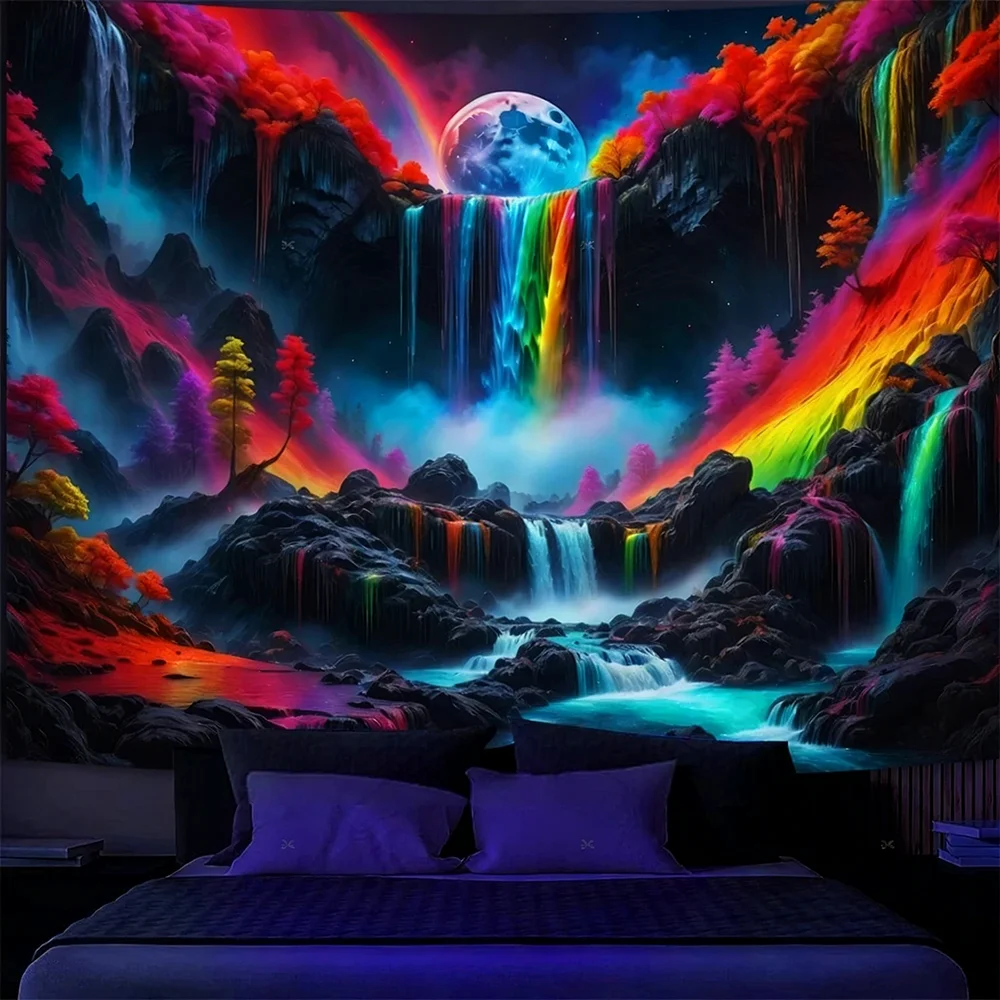 Gobelin fantasy świecący w ciemności UV Wzór 9