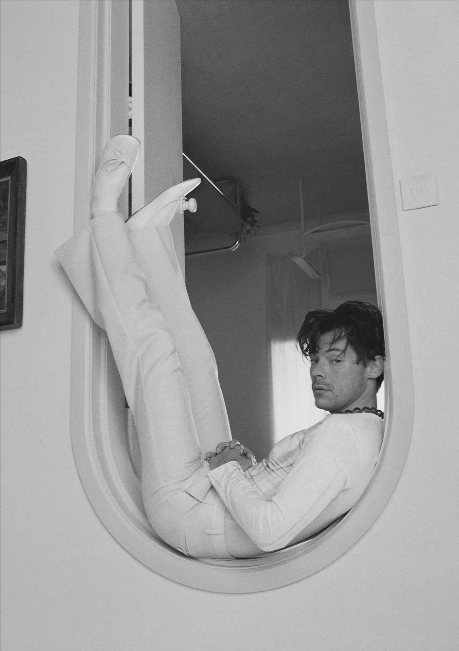 Harry Styles – czarno-biały plakat vintage Wzór 10