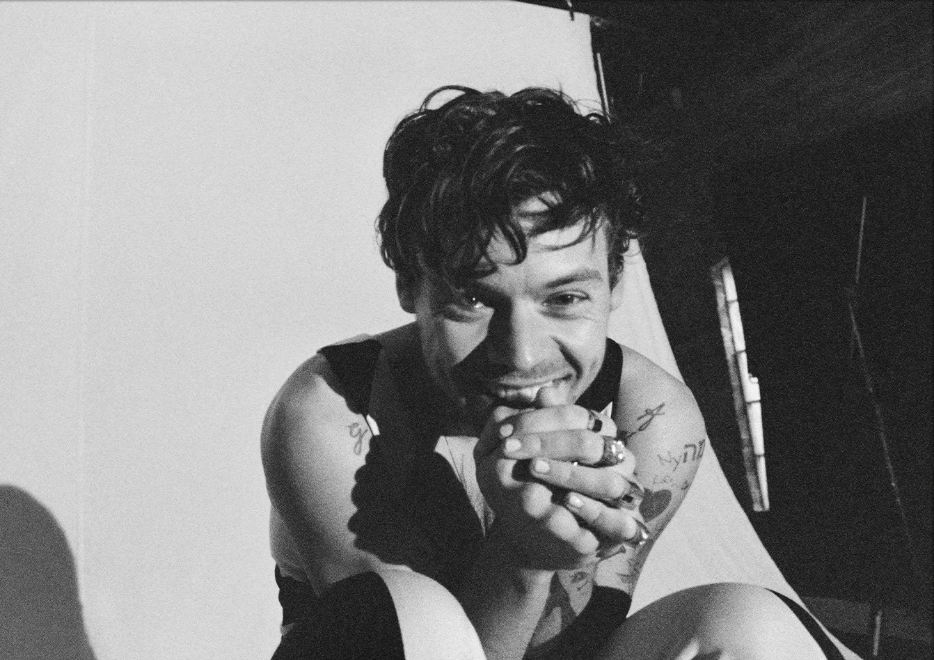 Harry Styles – czarno-biały plakat vintage Wzór 12
