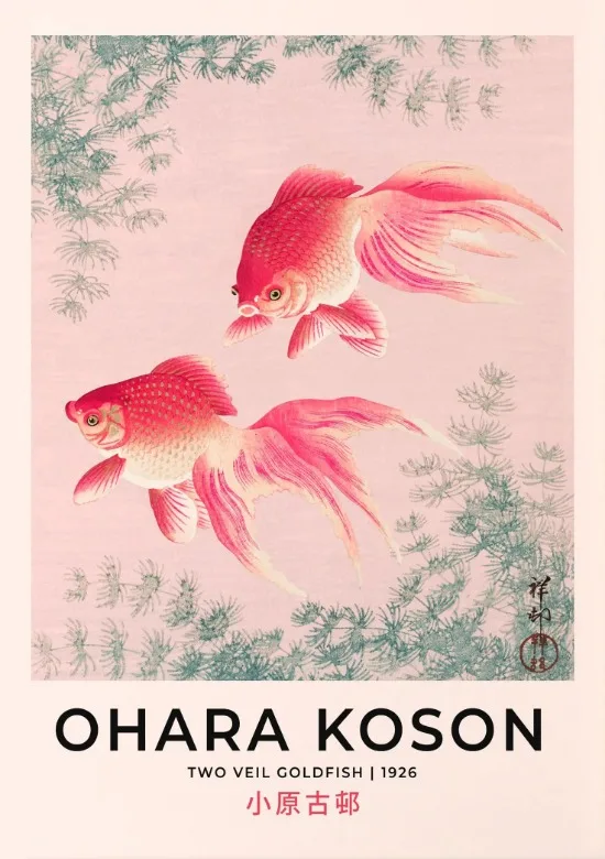 Japoński plakat vintage Ohara Koson Wzór 11