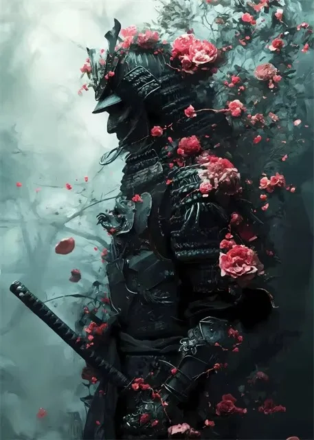 Japoński samuraj plakat na płótnie Sku 19