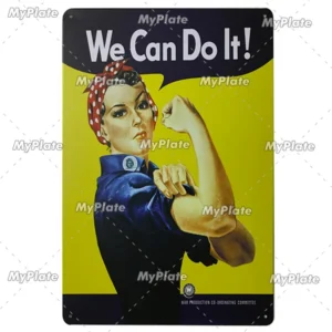 Metalowa tablica vintage Revolution Man Wzór 1