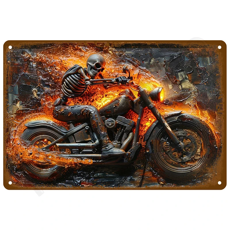 Metalowa tabliczka retro - dekoracja w stylu vintage Wzór 3