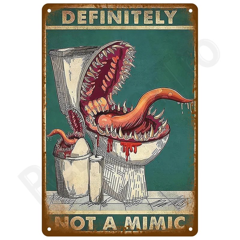 Metalowy plakat barowy w stylu retro Czerwonawo pomarańczowy