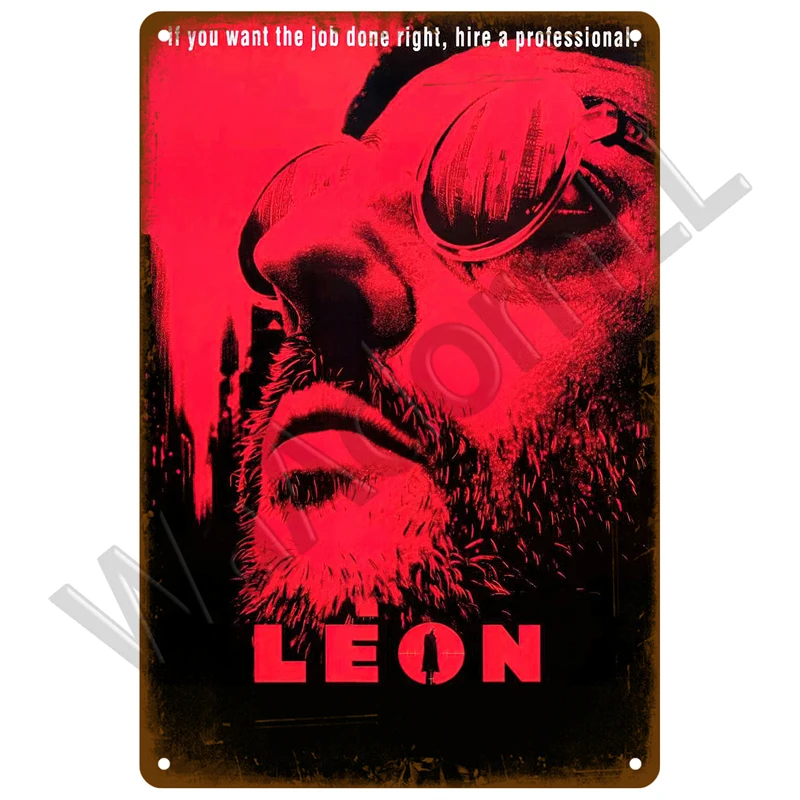 Metalowy plakat filmowy retro do salonu Fioletowy