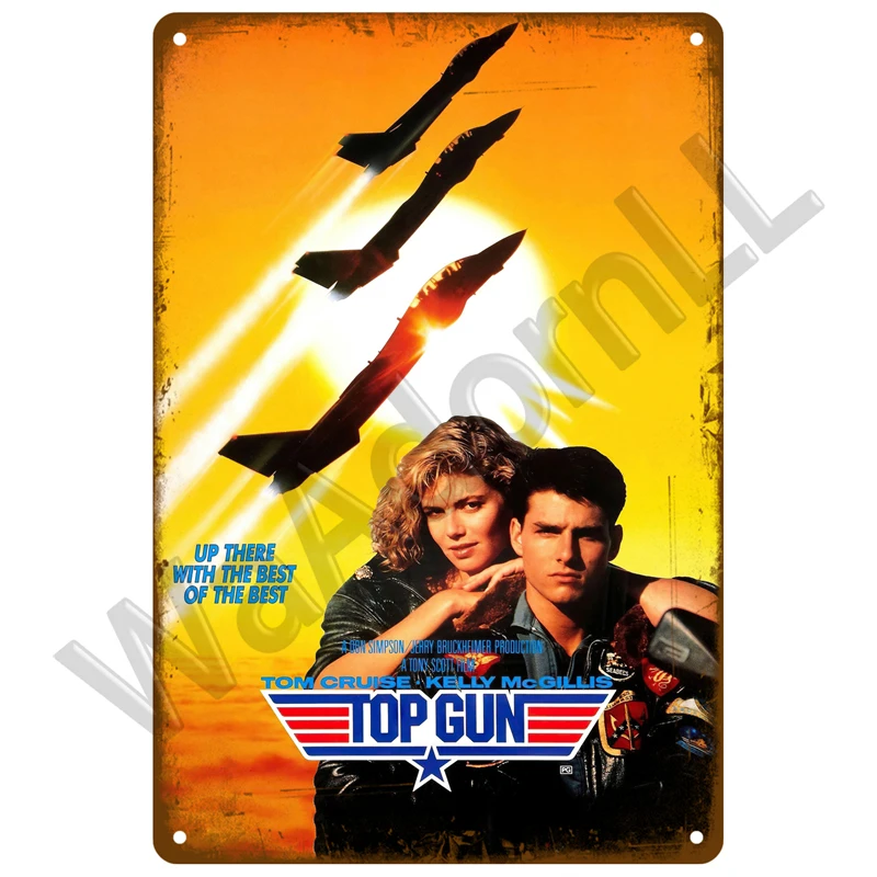 Metalowy plakat filmowy retro do salonu Złoty