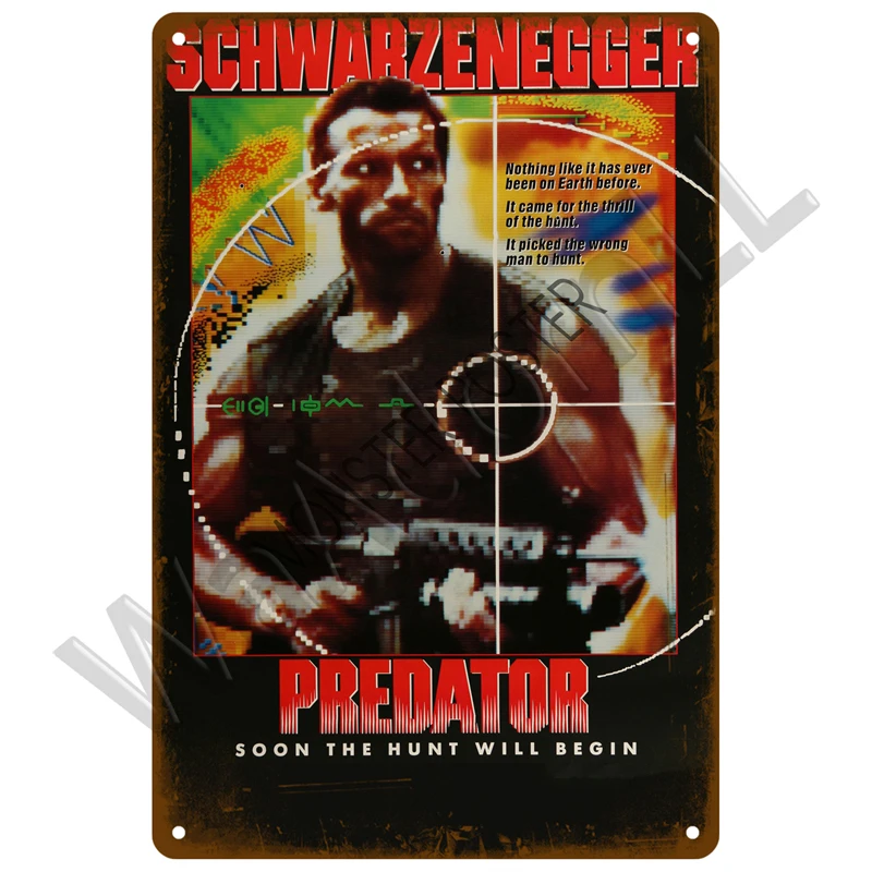 Metalowy plakat filmowy retro do salonu Jasny róż
