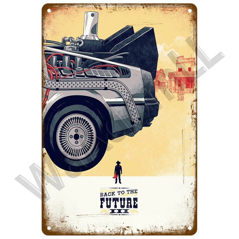 Metalowy plakat filmowy retro do salonu Różowe złoto