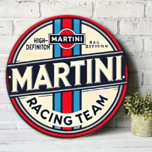 Metalowy plakat Martini Racing okrągły 