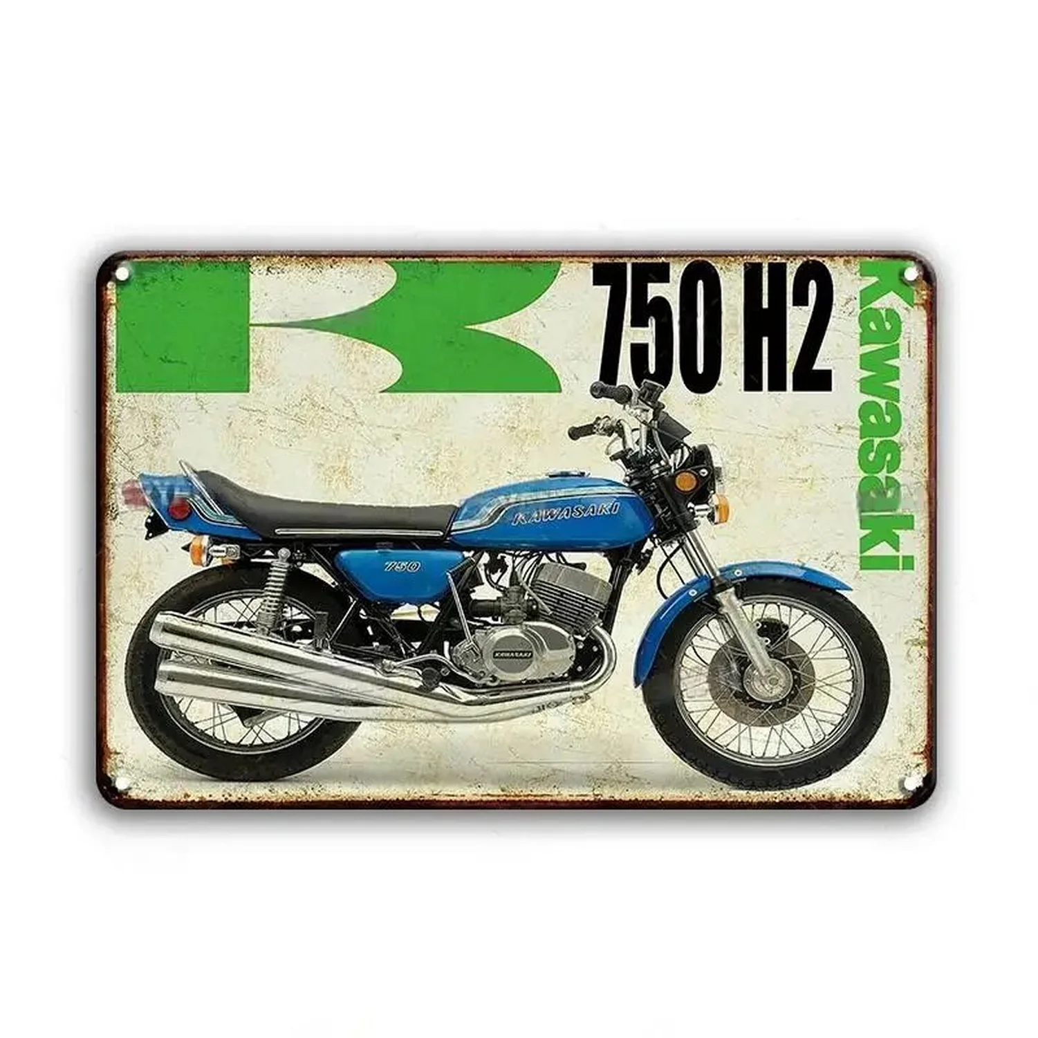 Metalowy plakat motocykl vintage Burgundia