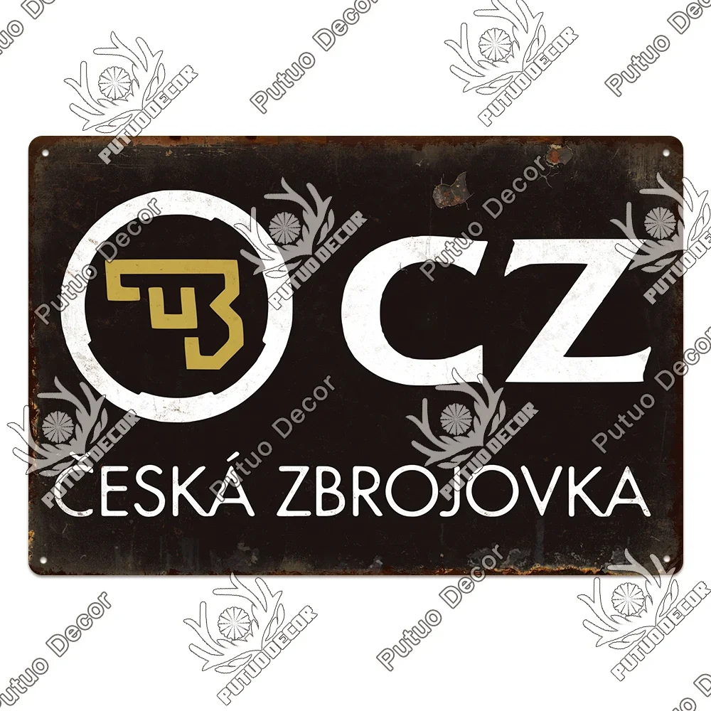 Metalowy plakat vintage do garażu w stylu mocnym Pomarańczowy