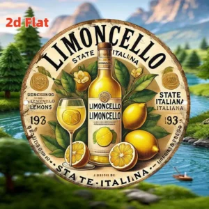 Metalowy szyld Limoncello cytryny vintage 