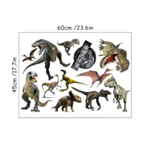 Dinozaur 3D - naklejka ścienna dla dzieci Beżowy