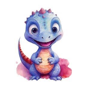 Urocze dinozaury - naklejki dekoracyjne Szampan