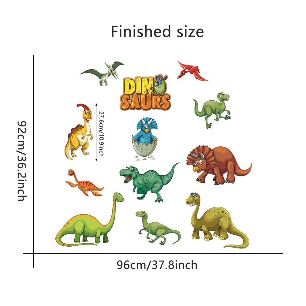 Dzikie dinozaury - naklejki ścienne dla dzieci Nieprzezroczysty